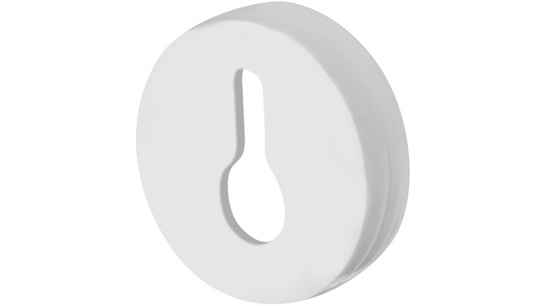 Ophanger met sleutelgat, wit diameter 20mm dikte 11mm