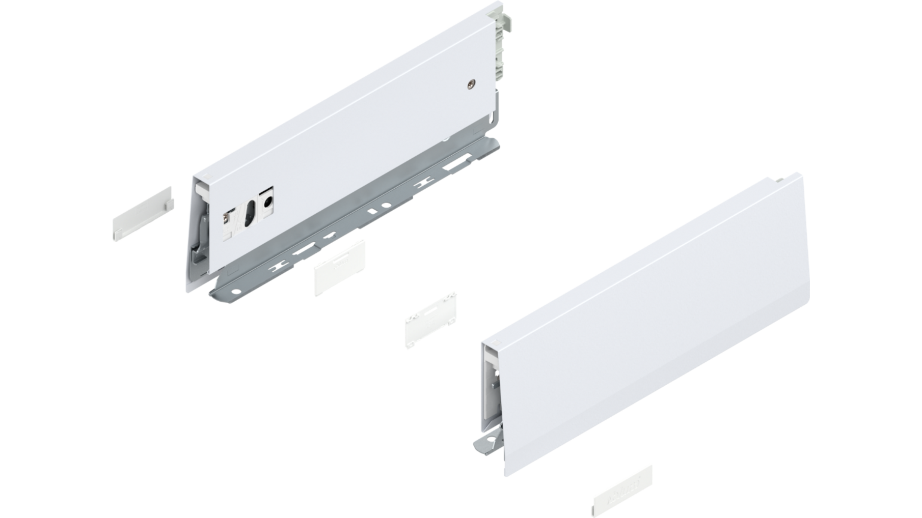 Merivobox zijkant M-hoogte, R+L, 270mm kleur: zijdewit
