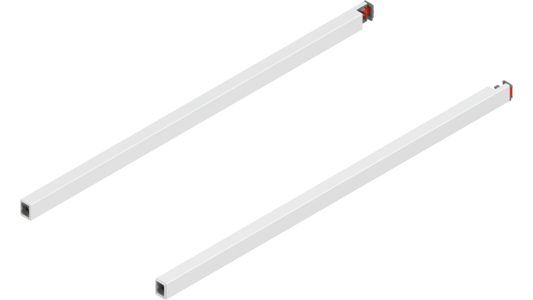 Reling L+R voor Merivobox, 500mm zijdewit
