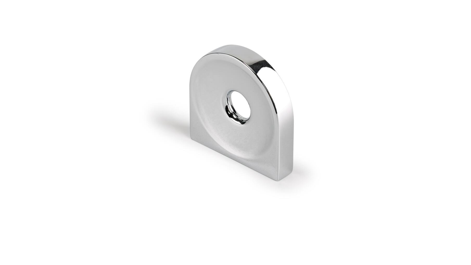 Knop CIRCLE met gat, glans chroom 25x8x27mm