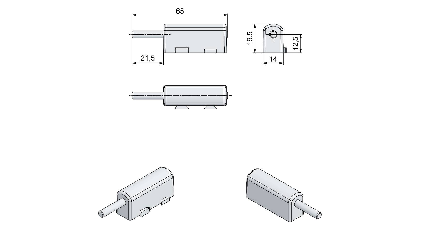 Push to open voor RFID slot CAPTURA, VE=1 st