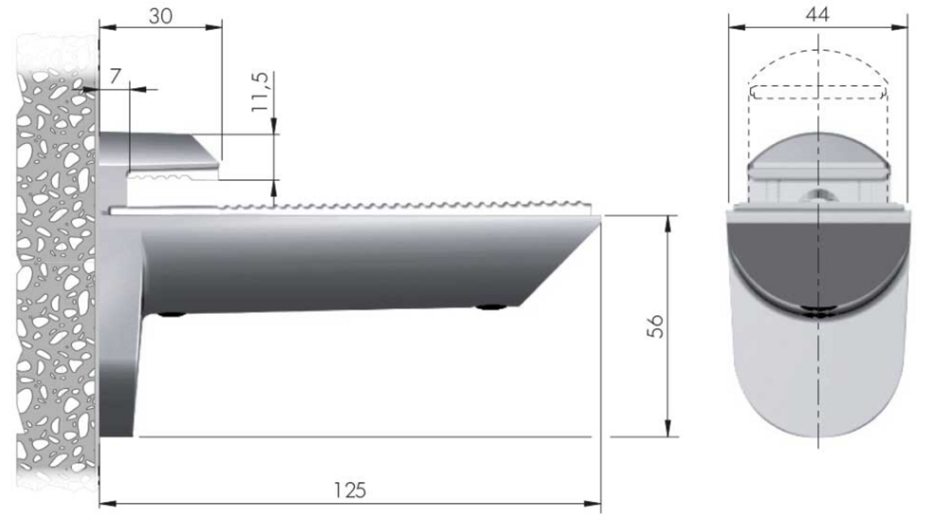Plankdrager Kaiman RVS look