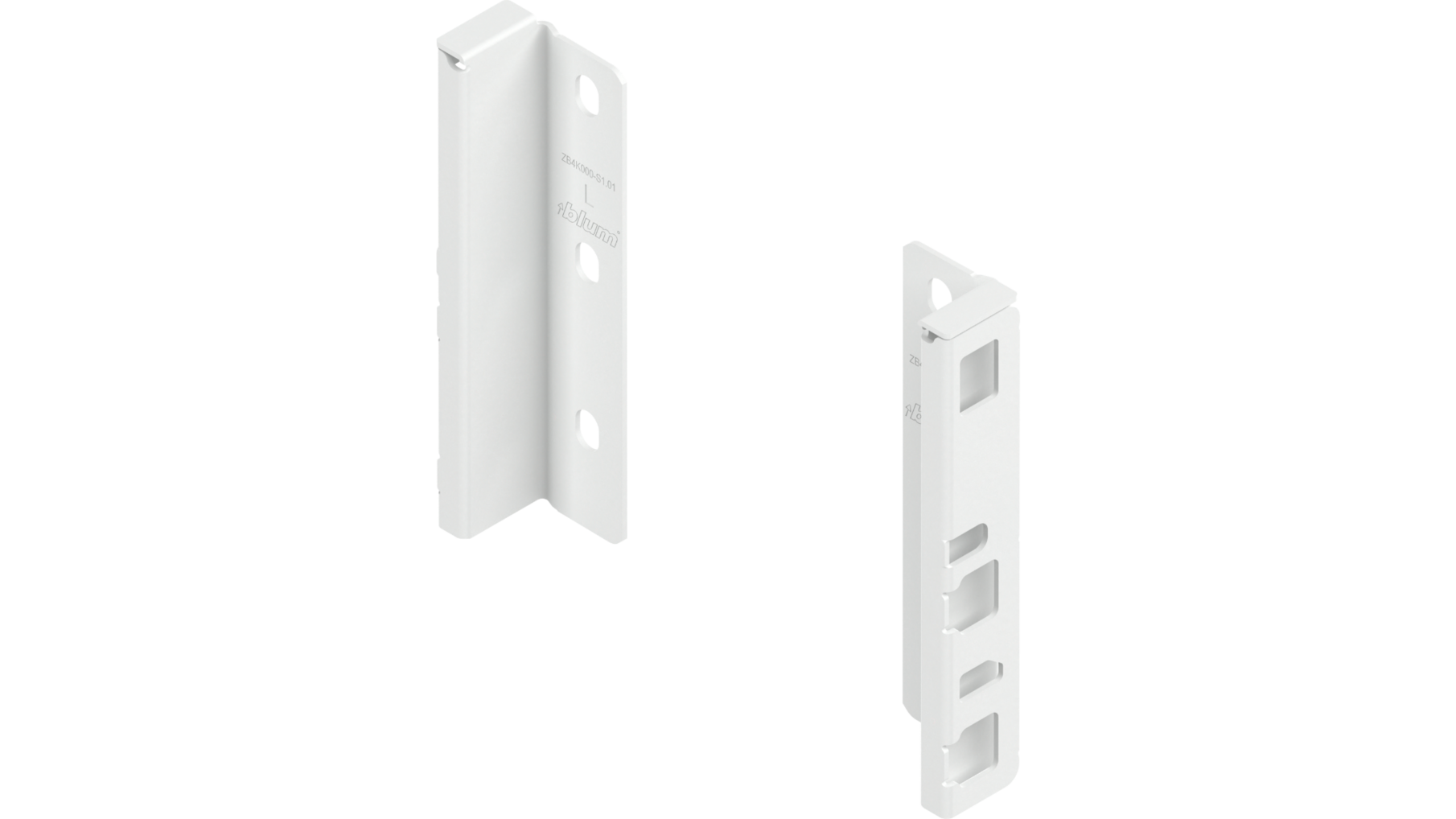 Rugwandhouder Merivobox K- hoogte, L+R, zijdewit