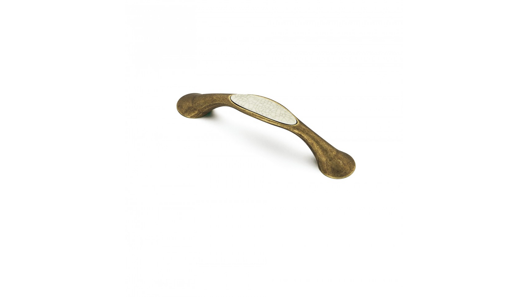 Greep antiek messing 178x22mm hartmaat 128mm