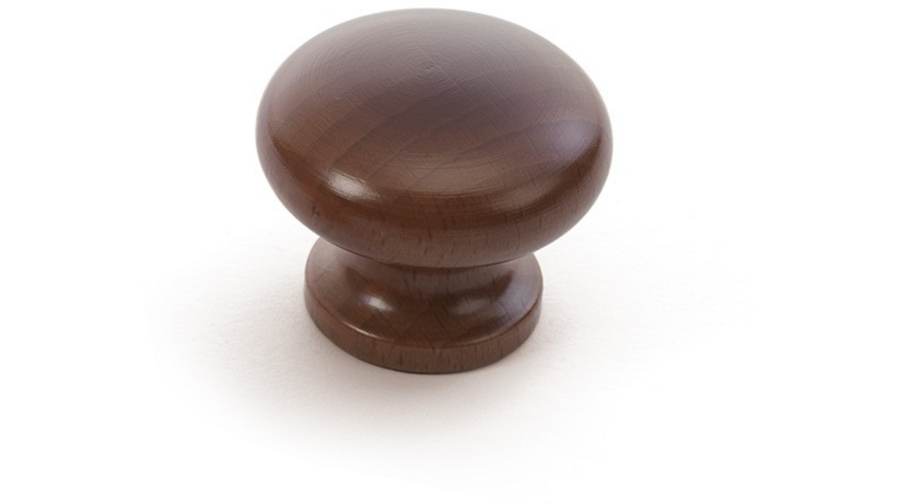 Knop WOOD 906 beuken met walnoot lak 30mm