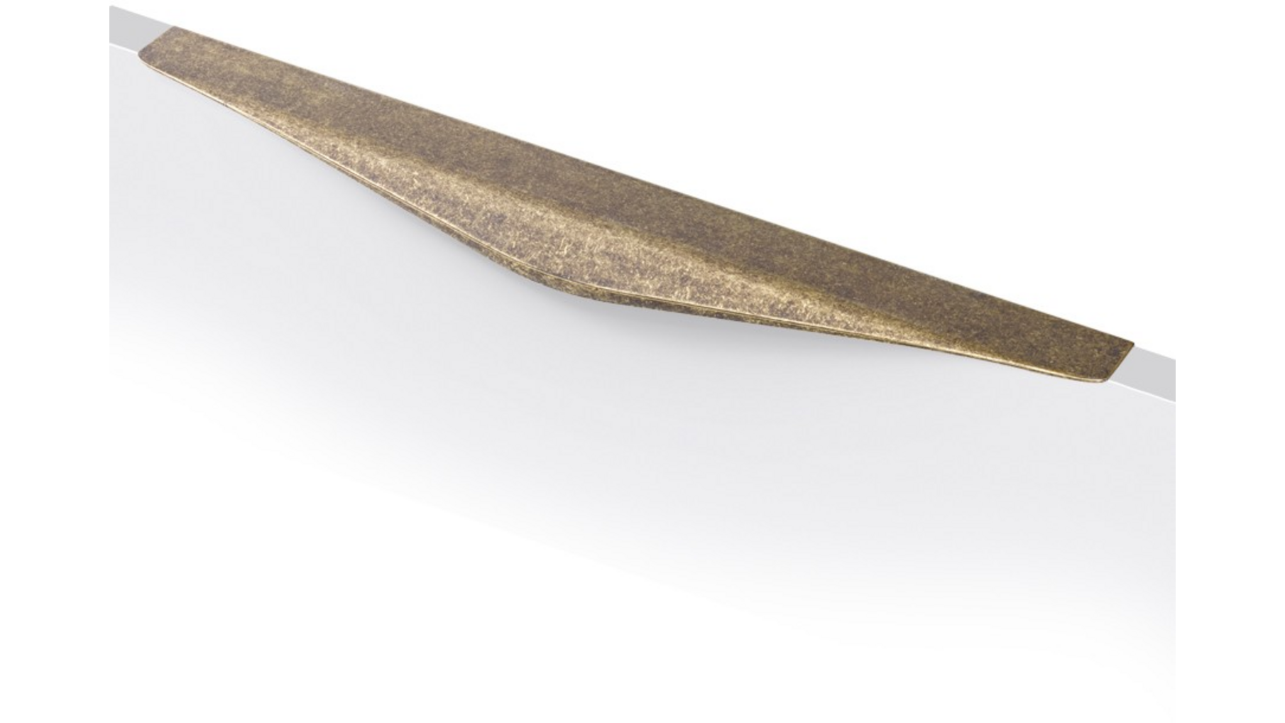 Greep LIPS antiek messing 320x45mm, hartmaat 224mm