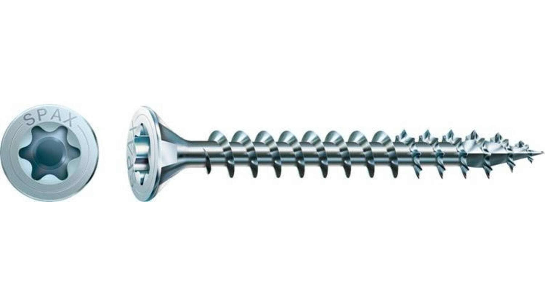 Spax schroef Torx 3,5x16 PK verzinkt voldraad VE= 1000 st