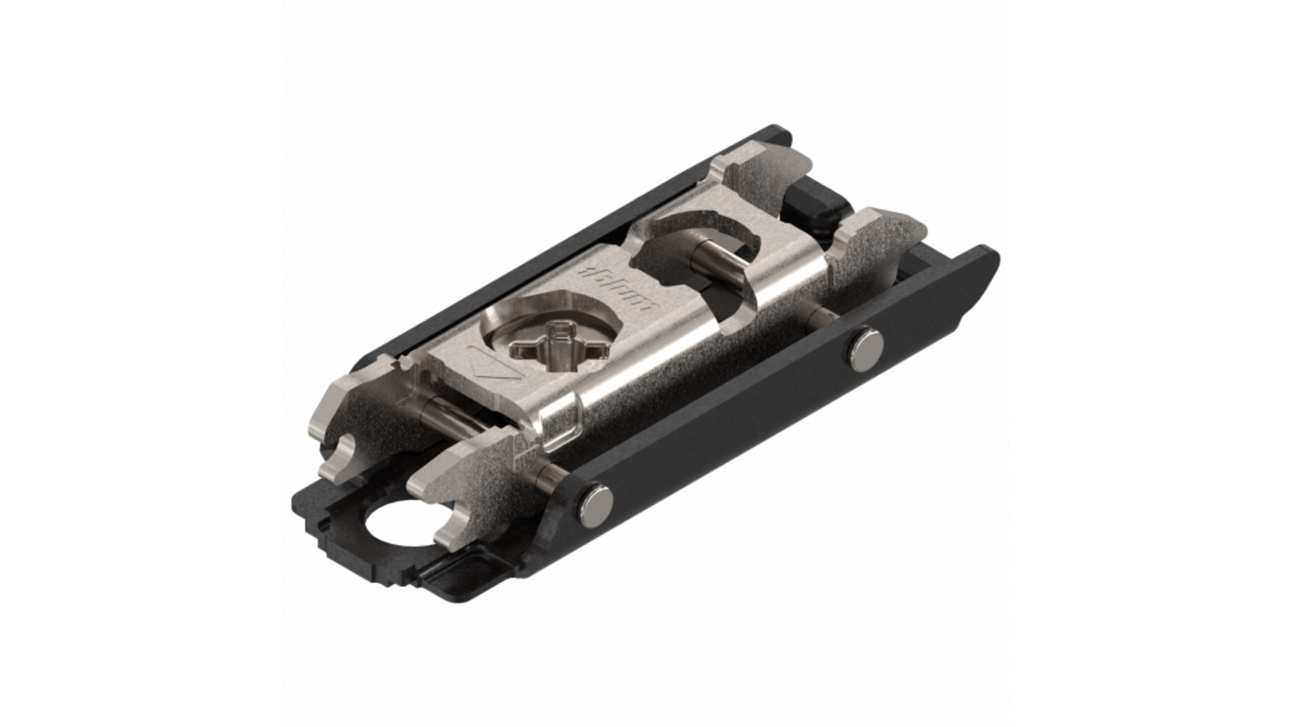 Montageplaat recht Onyx zwart, 0mm hoogteverstelbaar