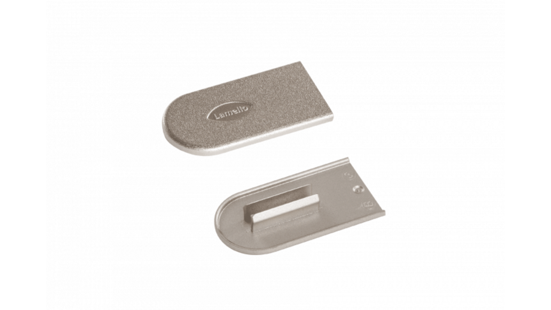 Cabineo afdekkappen metal look nikkel, 100 stuks