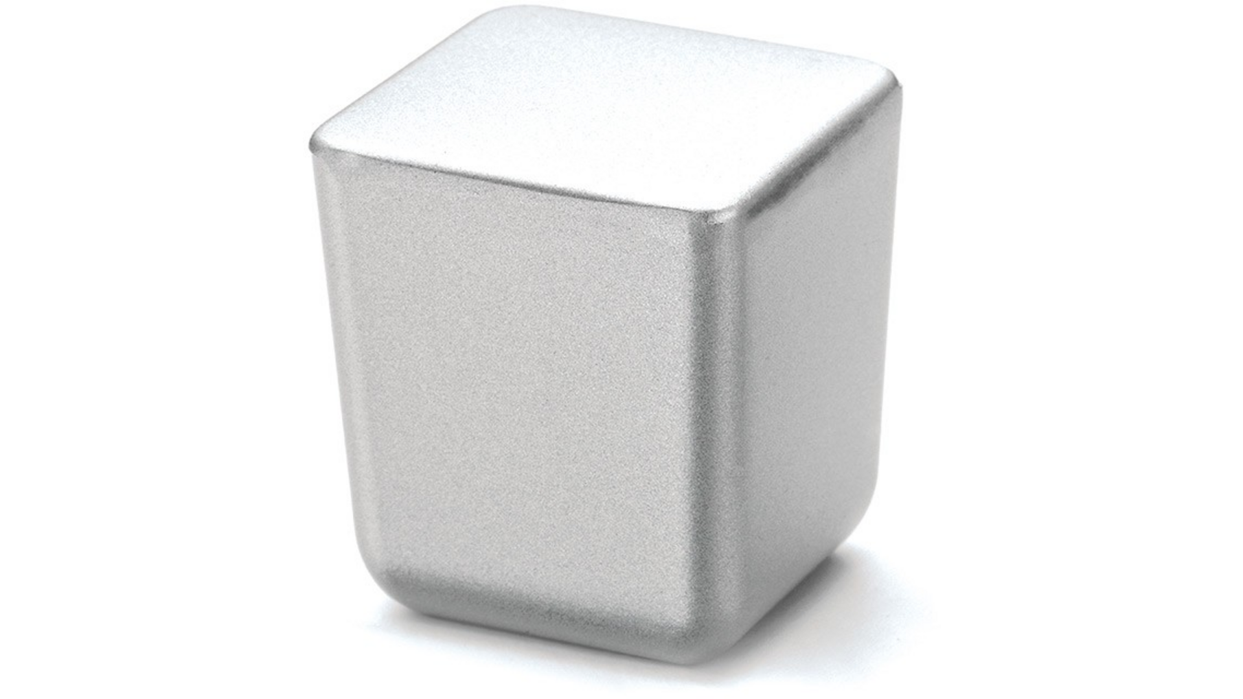 Knop MINI mat chroom 25X25mm, hoogte 28mm