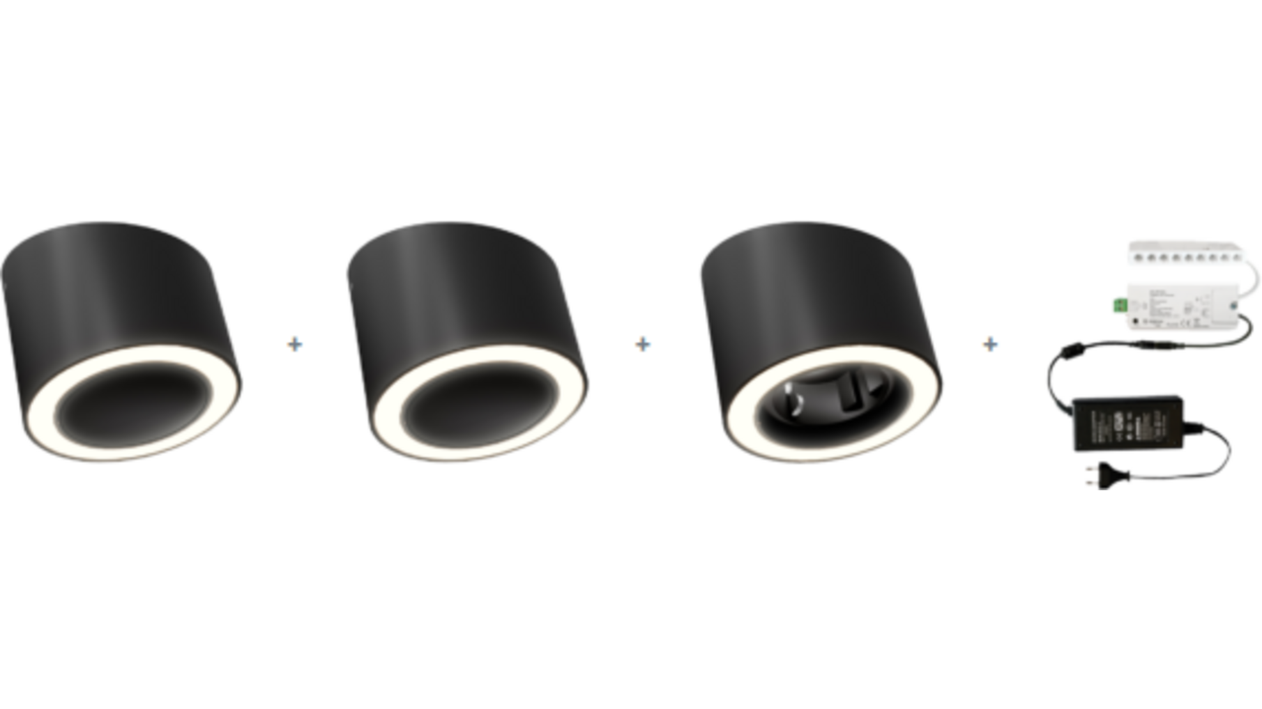 2x Unika mat zwart 24V + 1x Unika WCD + MC-Easy + Driver 36W