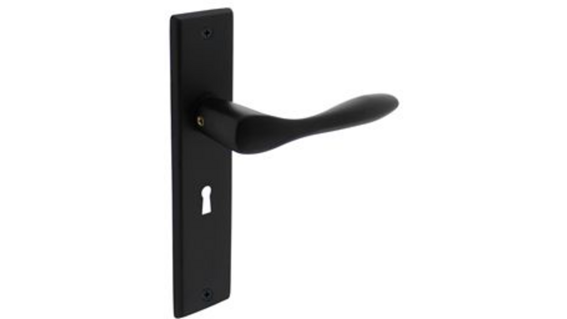 Deurkruk Banaan met schild 181x41x7mm sleutelgat 56mm