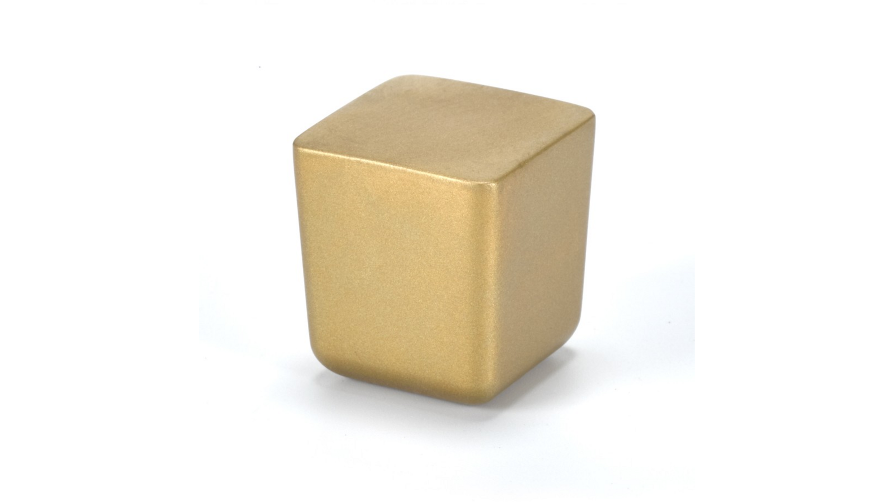 Knop MINI mat goud 25X25mm, hoogte 28mm