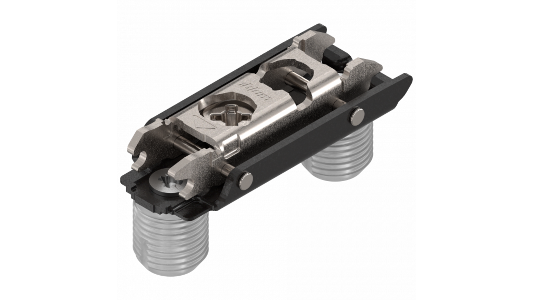 Montageplaat, recht Onyx zwart INPERS