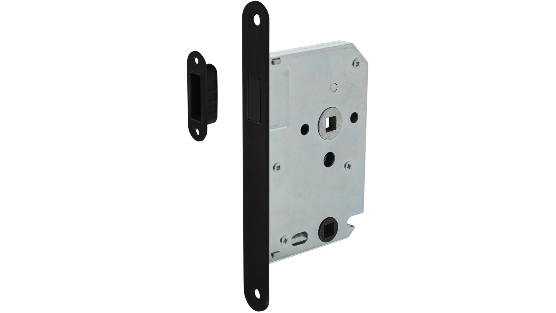 Woningbouw magneet badkamer/toilet slot 63/8mm zwart