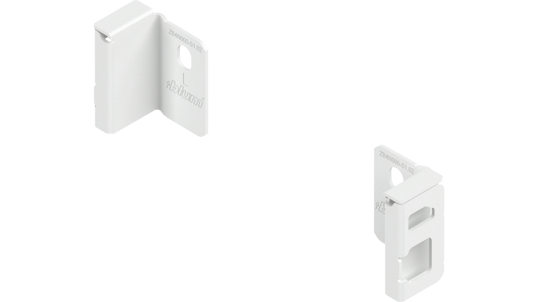 Rugwandhouder Merivobox N- hoogte, L+R, zijdewit
