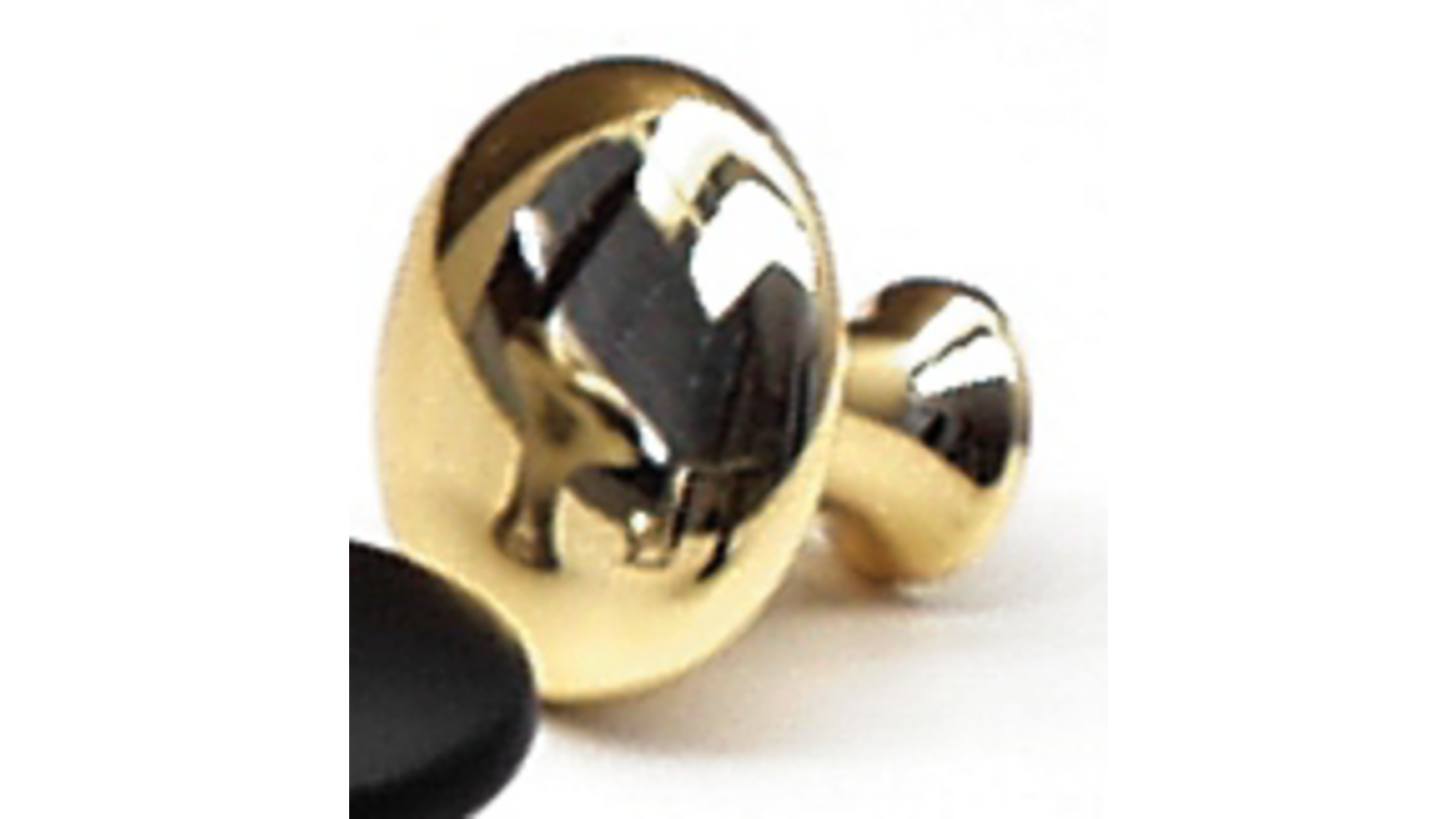 Knop diameter 31mm goudkleur, hoogte 25mm