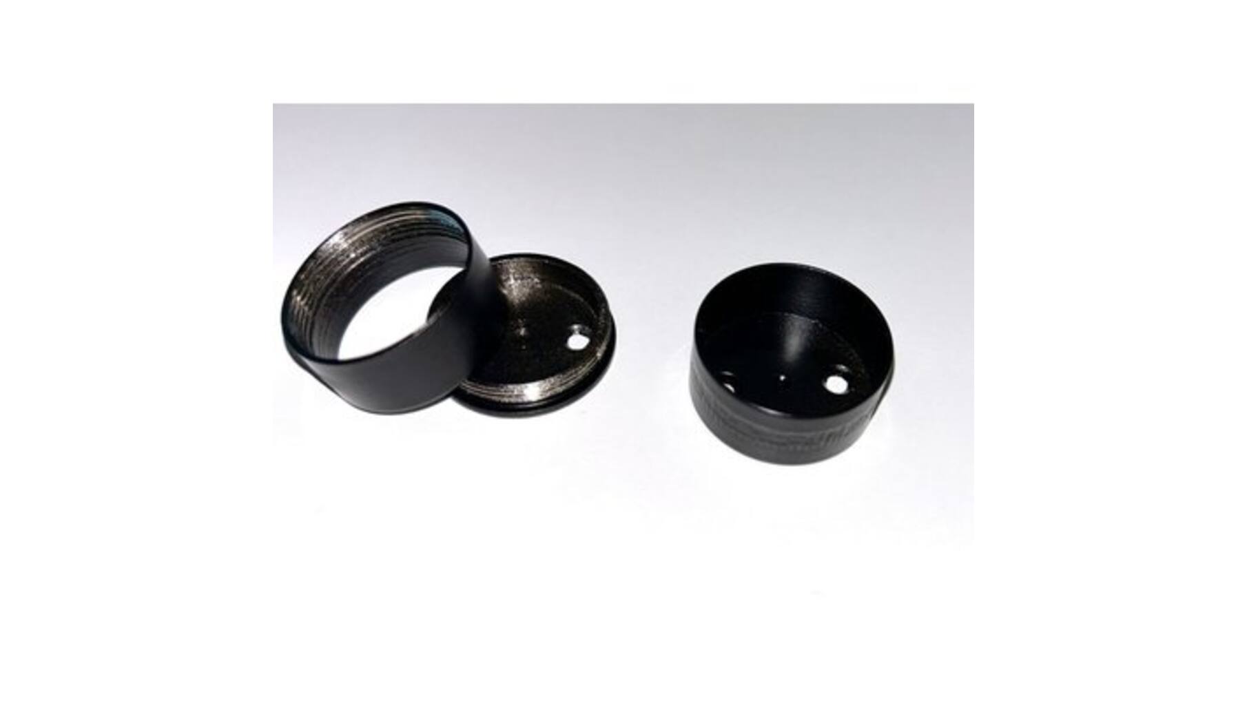 Pitons 25mm zwart, voor ronde roede 25mm