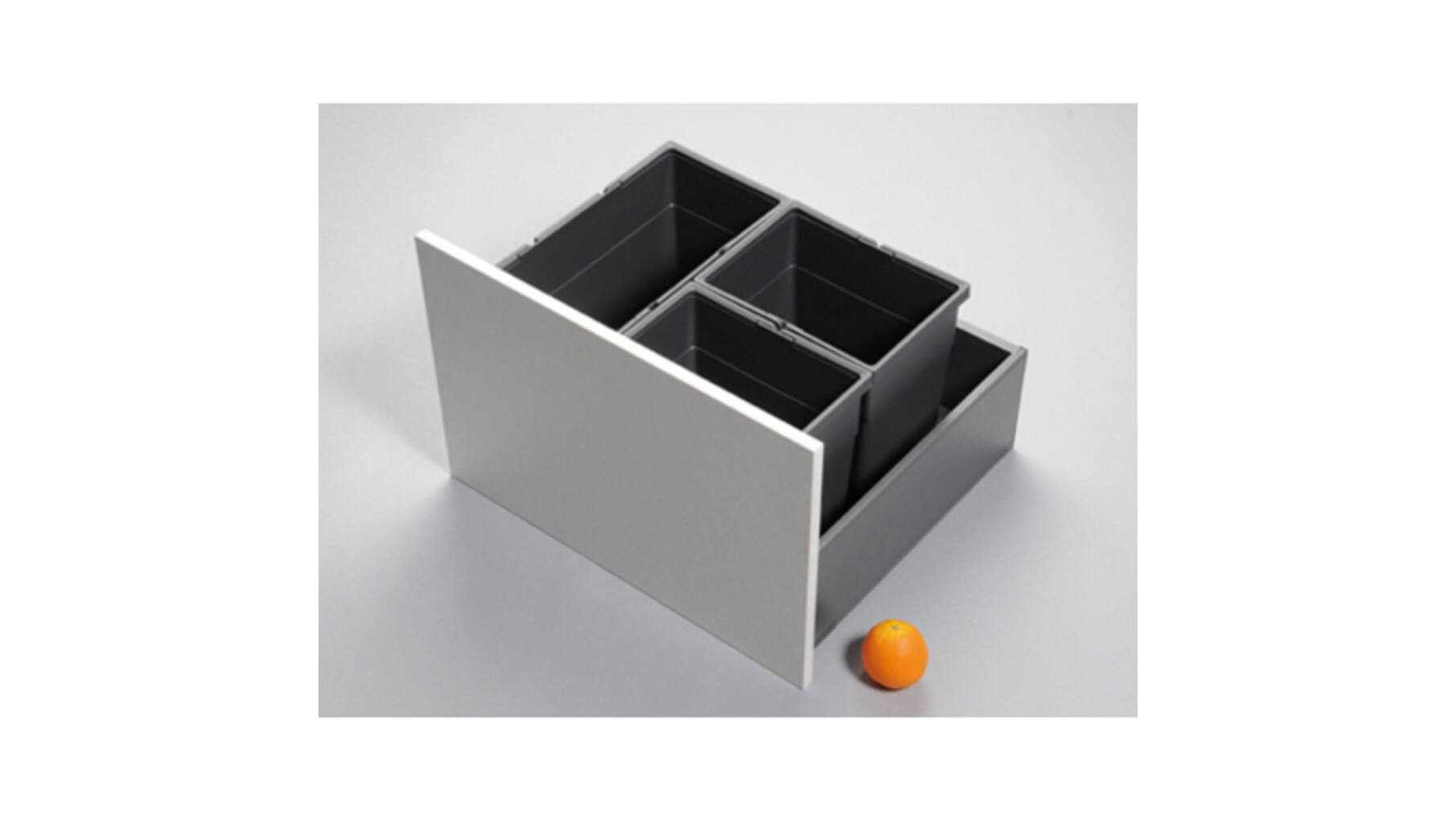 Afvalsortering v. Legrabox, grijs, 2 emmers 14L + 1 emmer