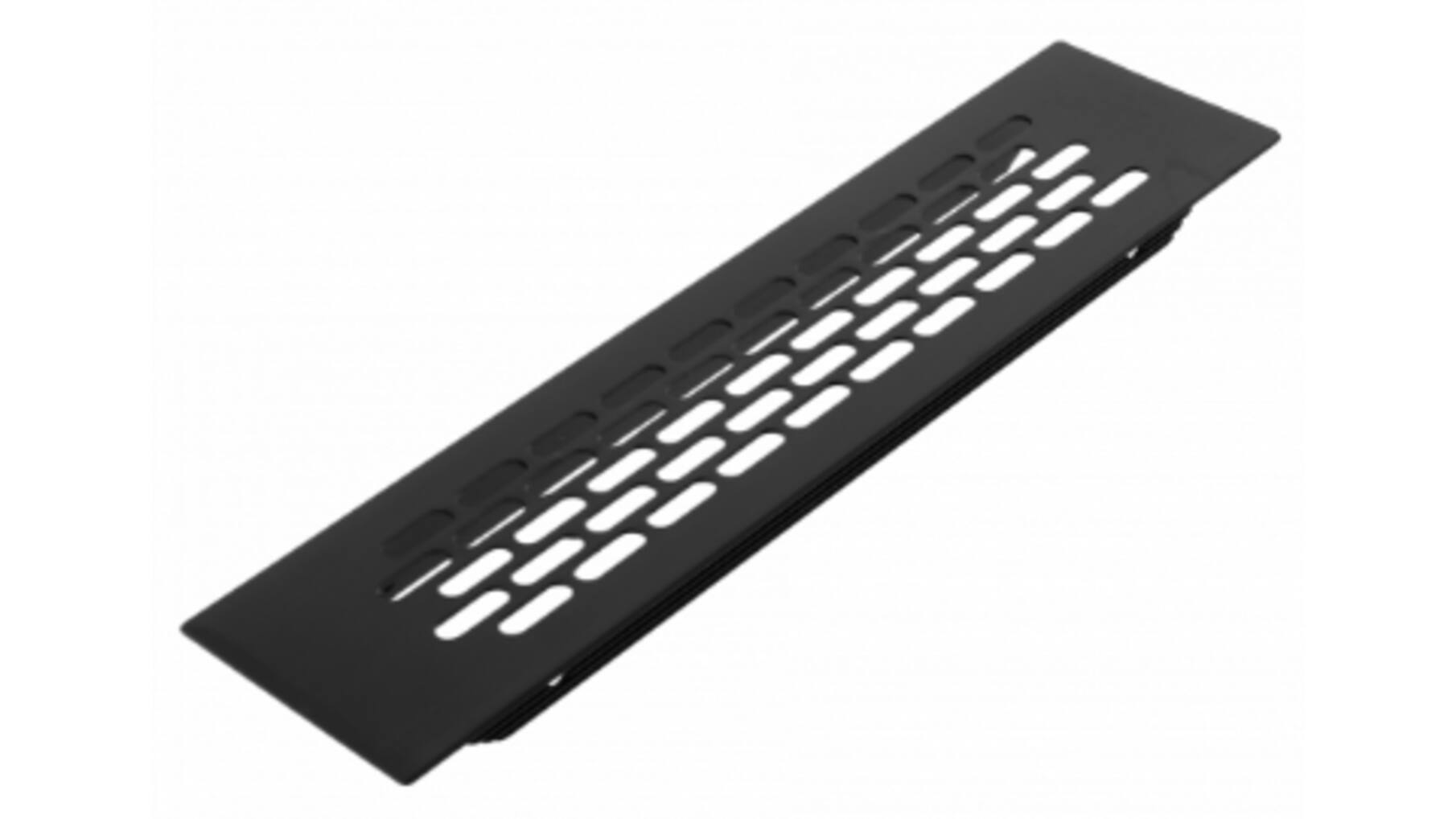 Luchtrooster 244x60mm aluminium zwart geeloxeerd