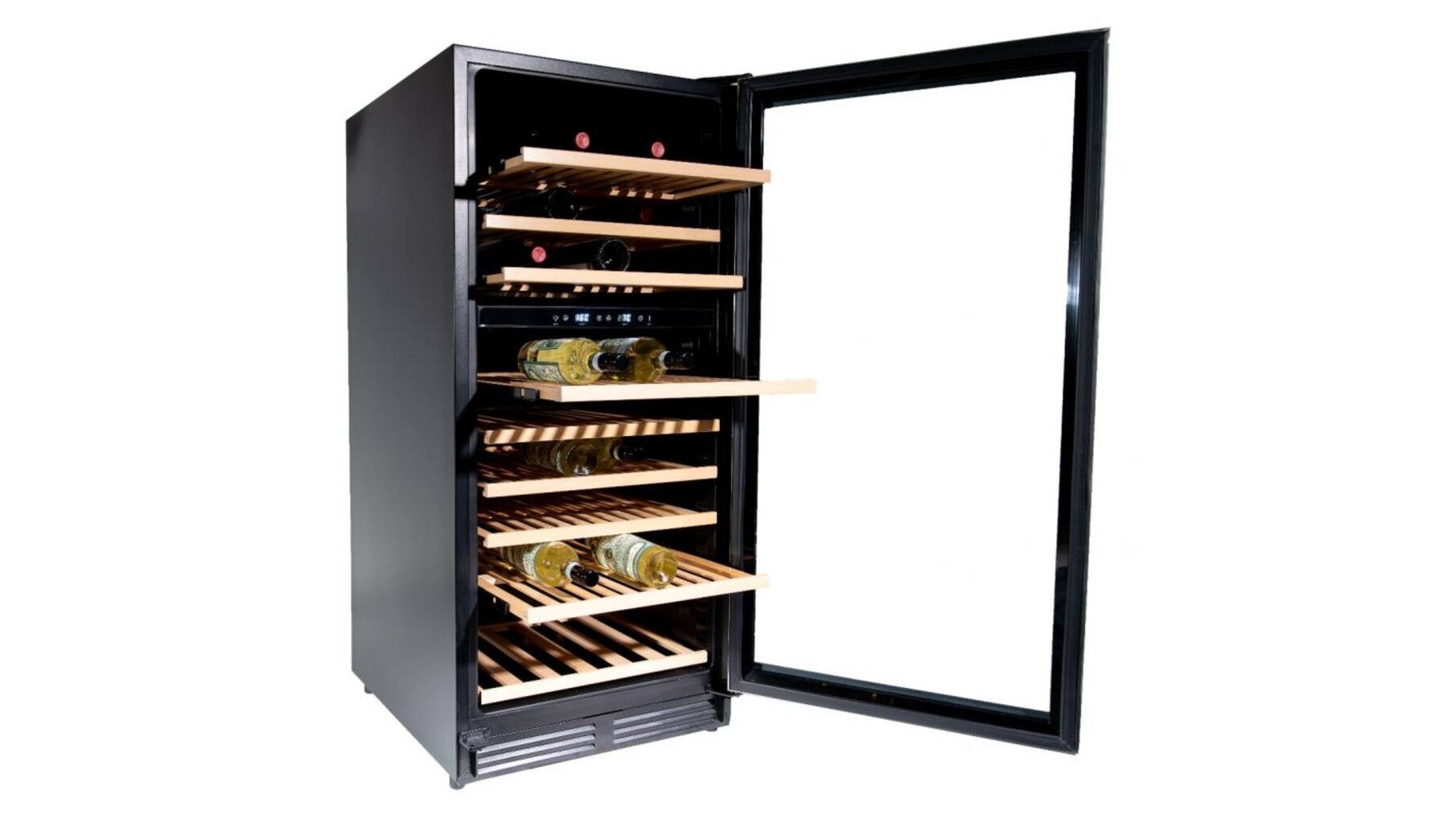 Vinata Wijnklimaatkast Premium, RVS glazen deur, 110 Flessen