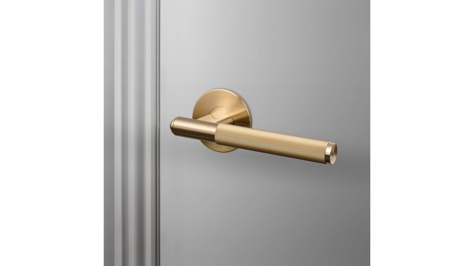 Fixed Door Handle/Single-Sided/Linear/Brass