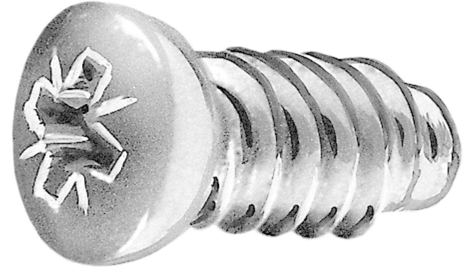 Euroschroef DUBBELdraad 6.3x9 cilinderkop verzinkt  (7461)