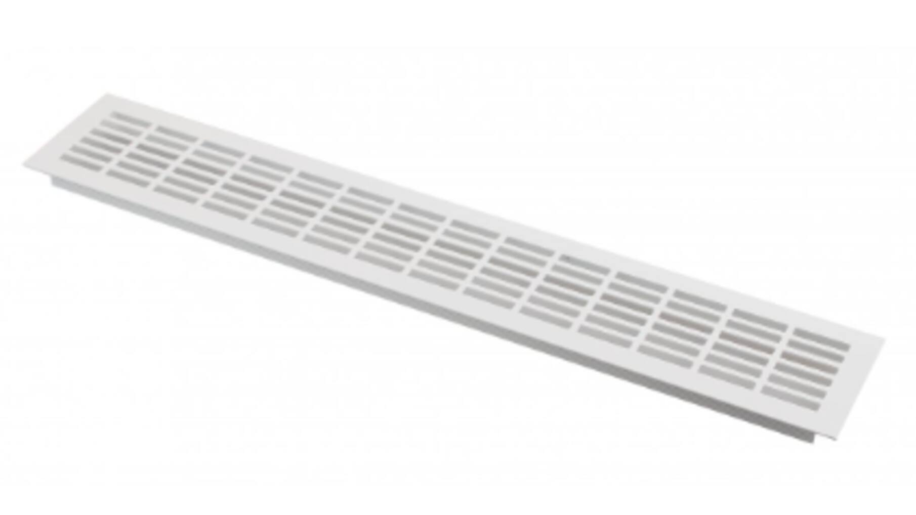 Luchtrooster 480x80mm wit, 146m2 luchtdoorlaat