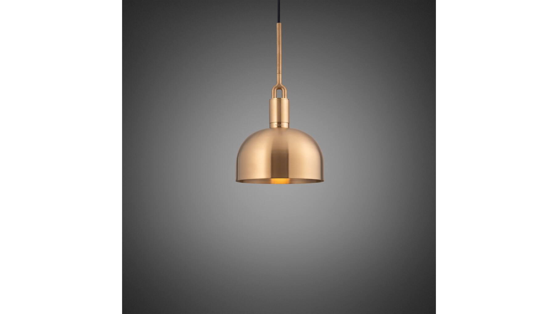 Forked Pendant/Brass/Medium Brass Shade