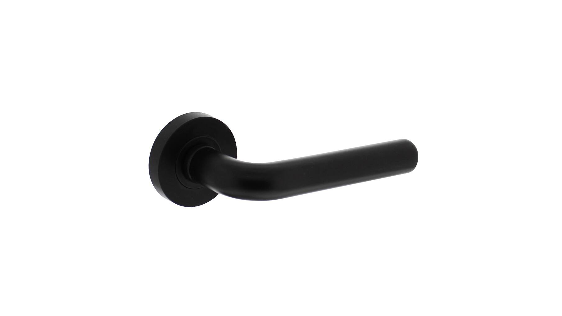Deurkruk Agatha op rozet ø53x8mm zwart