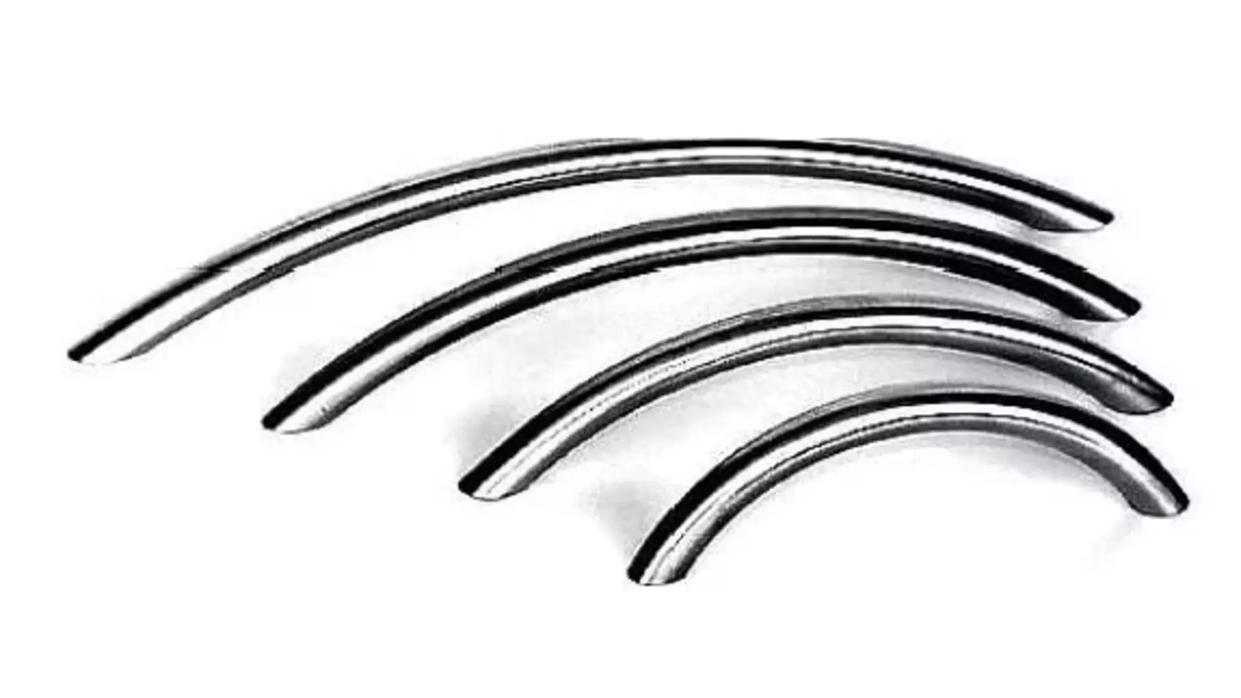 Greep 10x128mm boog, RVS geborsteld, totale lengte 152mm