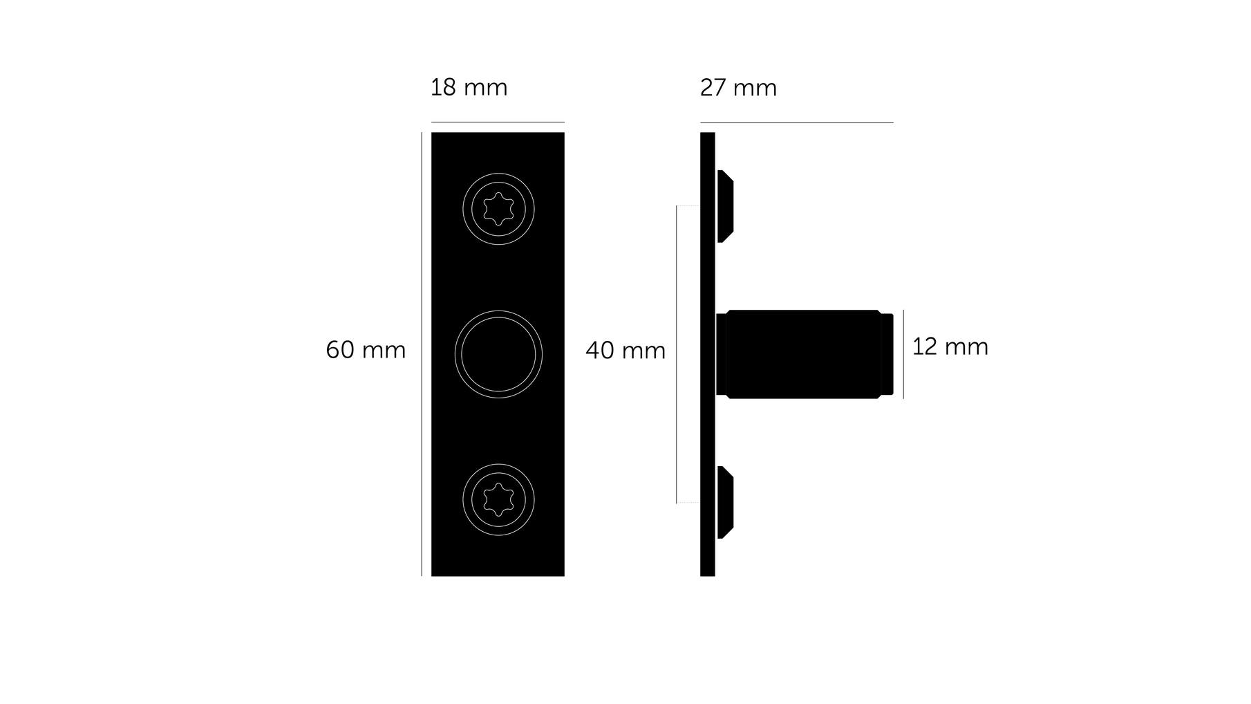 Furniture Knob/Plate/Linear/Set Of 2/Steel