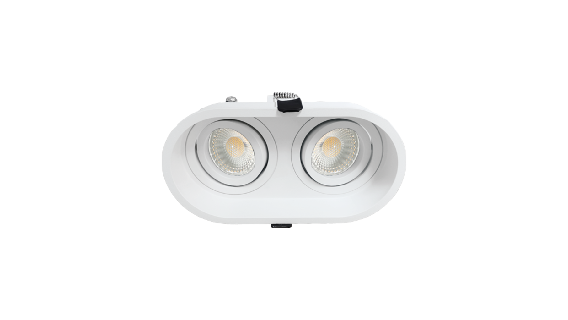 Palma Duo kantelbare inbouwspot rond wit + Triac driver