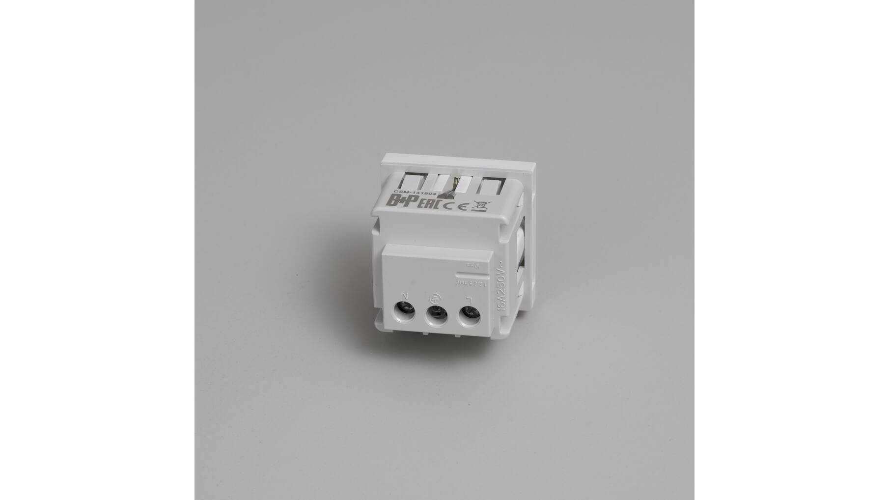 Schuko Socket Module/Type F/45Mm/White