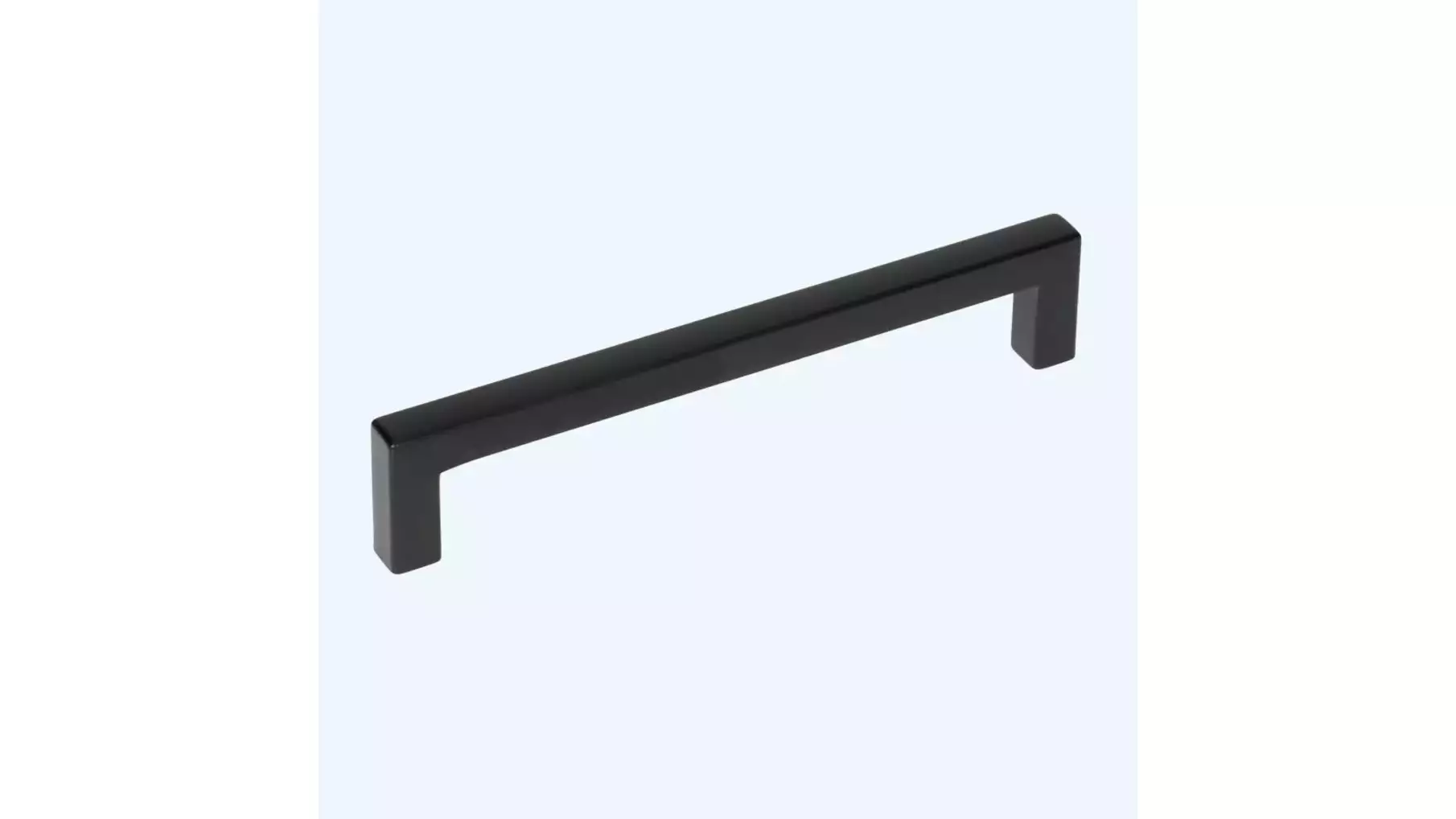 Greep mat zwart, 9x9mm, hoogte 28mm, hartmaat 128mm