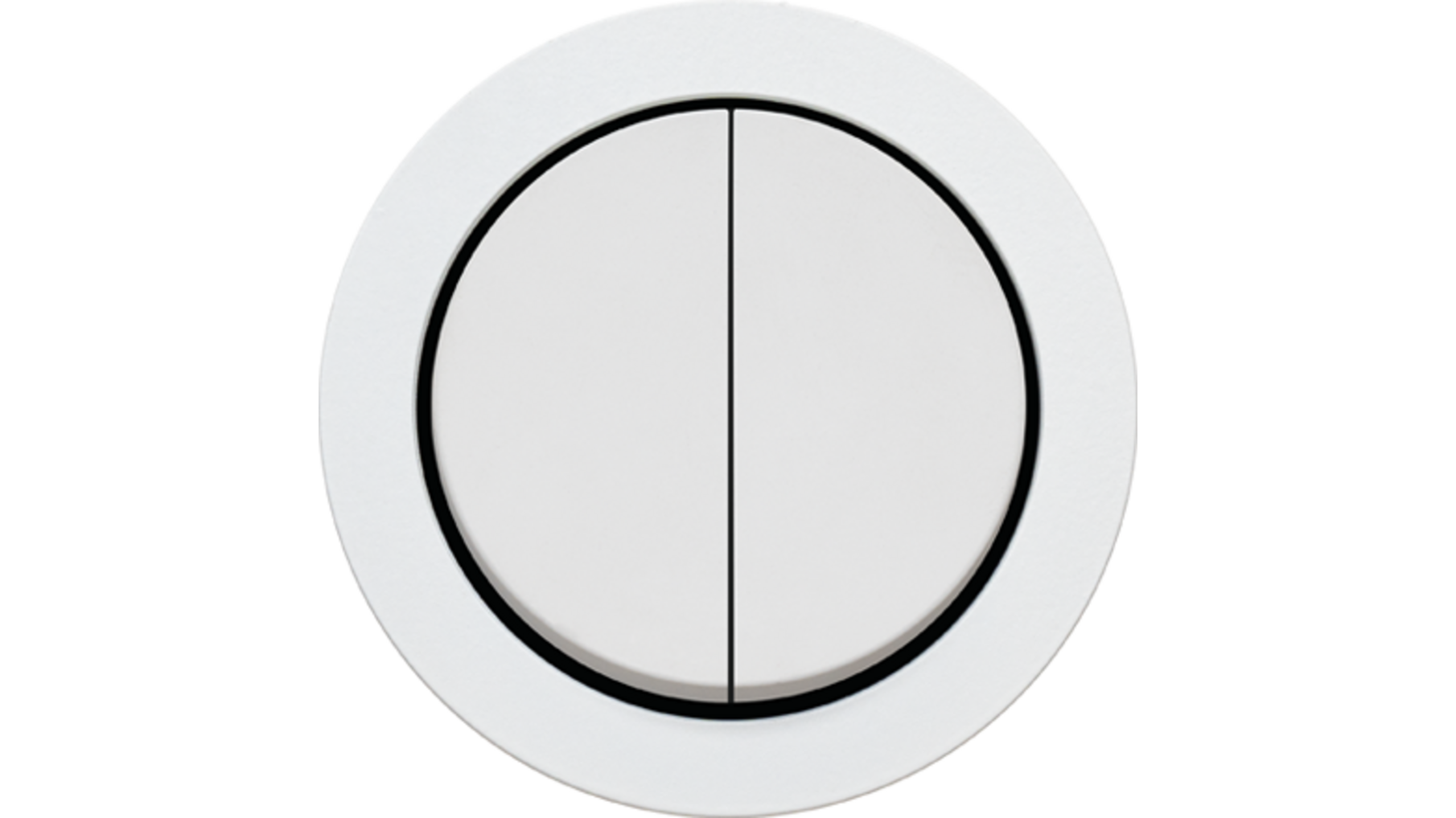 Rond 2.0 Double Two-way switch -s. trim - white alu