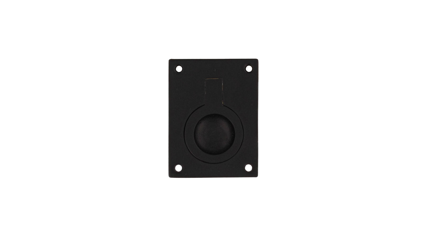 Luikring rechthoekig 50 x 39 mm mat zwart