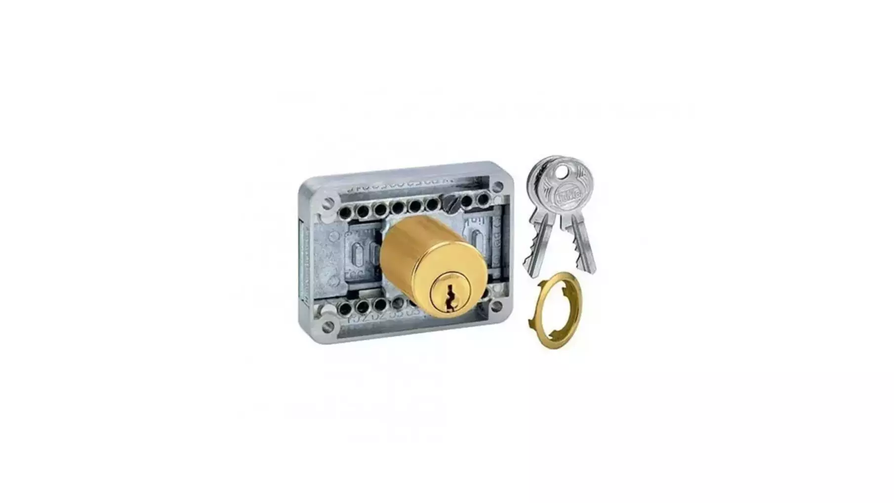Oplegslot cilinder mat messing geborsteld verschillend