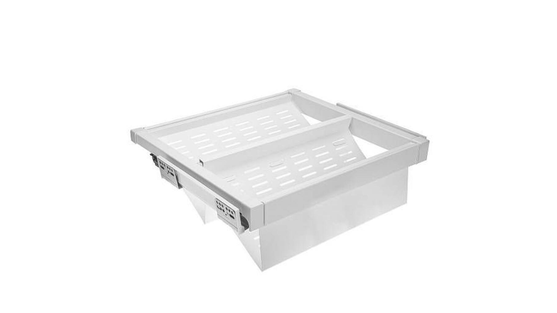Schoenenrek, uittrekbaar metal 600 mm SOFT-CLOSE, Wit