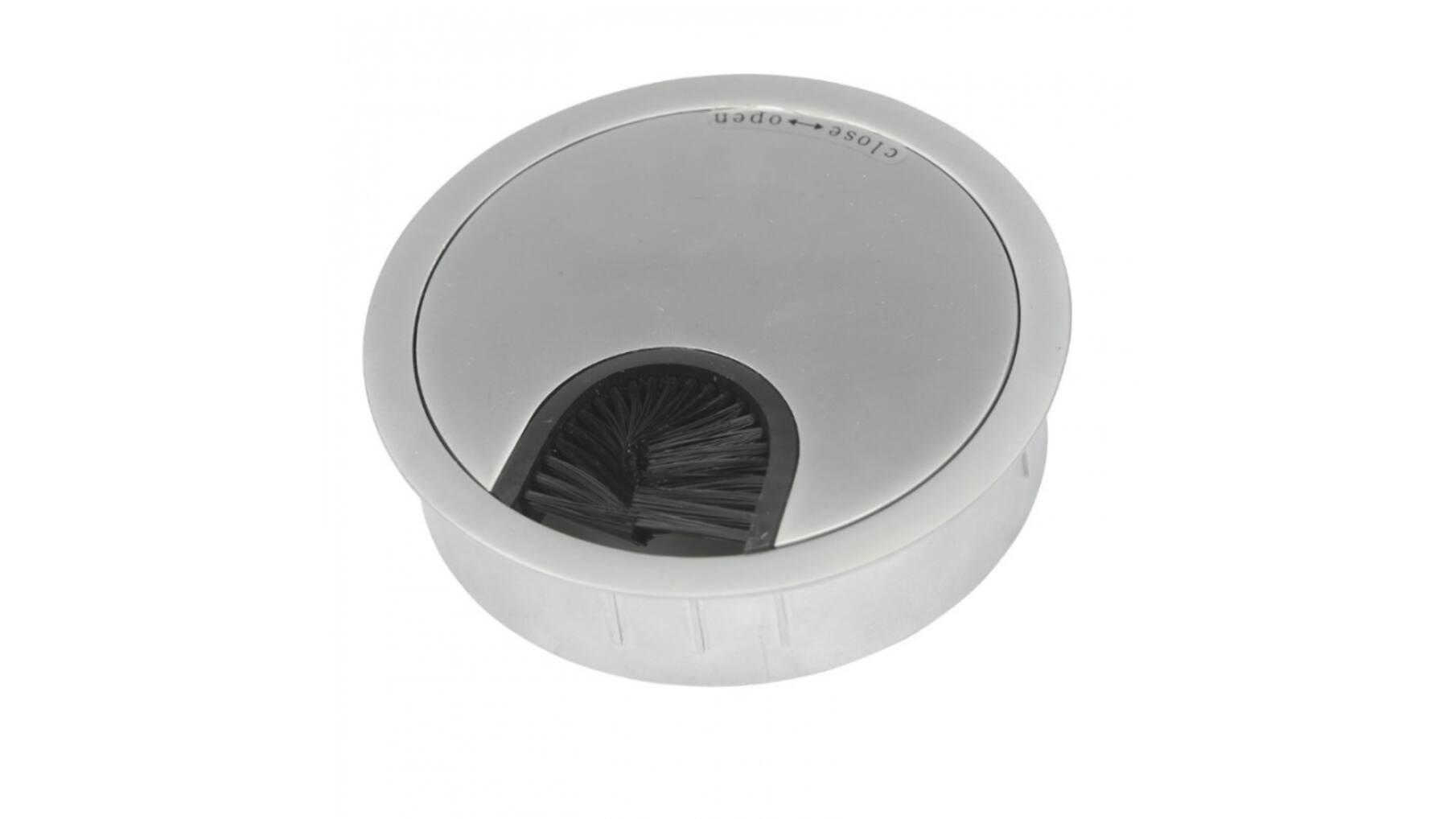 Kabeldoorvoer 80mm ALU look, diepte 22mm