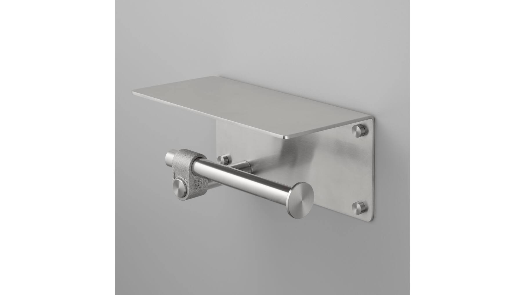 Toilet Roll Holder/w/ Shelf/190Mm/7.5 Inches/Cast