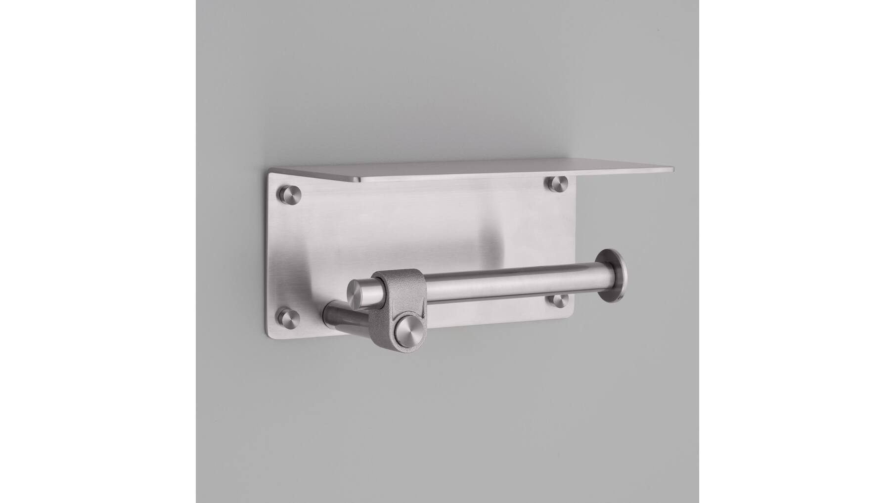 Toilet Roll Holder/w/ Shelf/190Mm/7.5 Inches/Cast