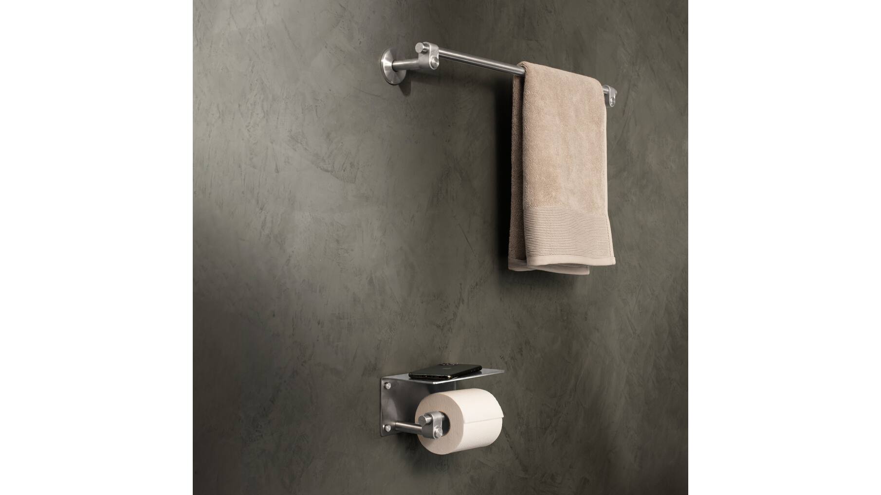 Toilet Roll Holder/w/ Shelf/190Mm/7.5 Inches/Cast