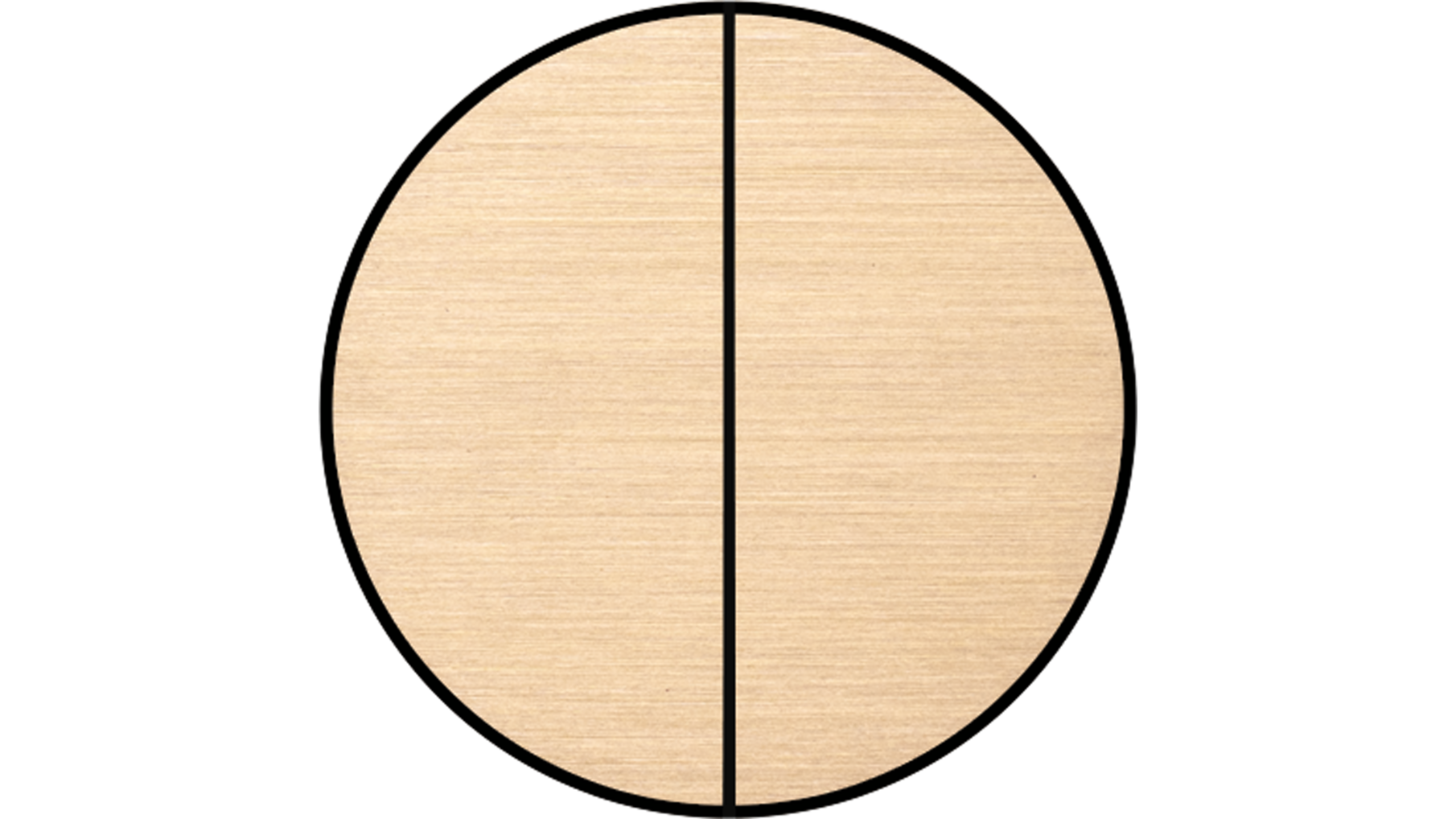 Rond 2.0 Push button 4X- t.less - brushed brass