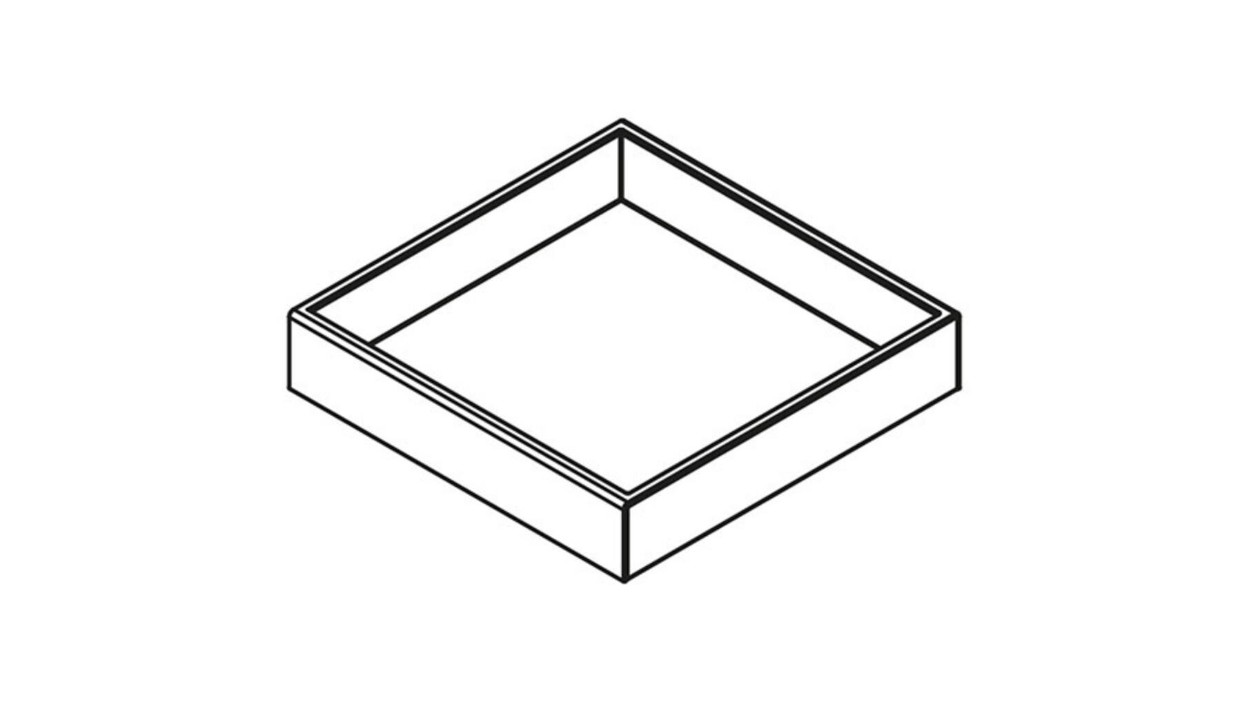 CubiLux Vide-poches luxe 32 vierkant Leder 32 x 150 x 150mm