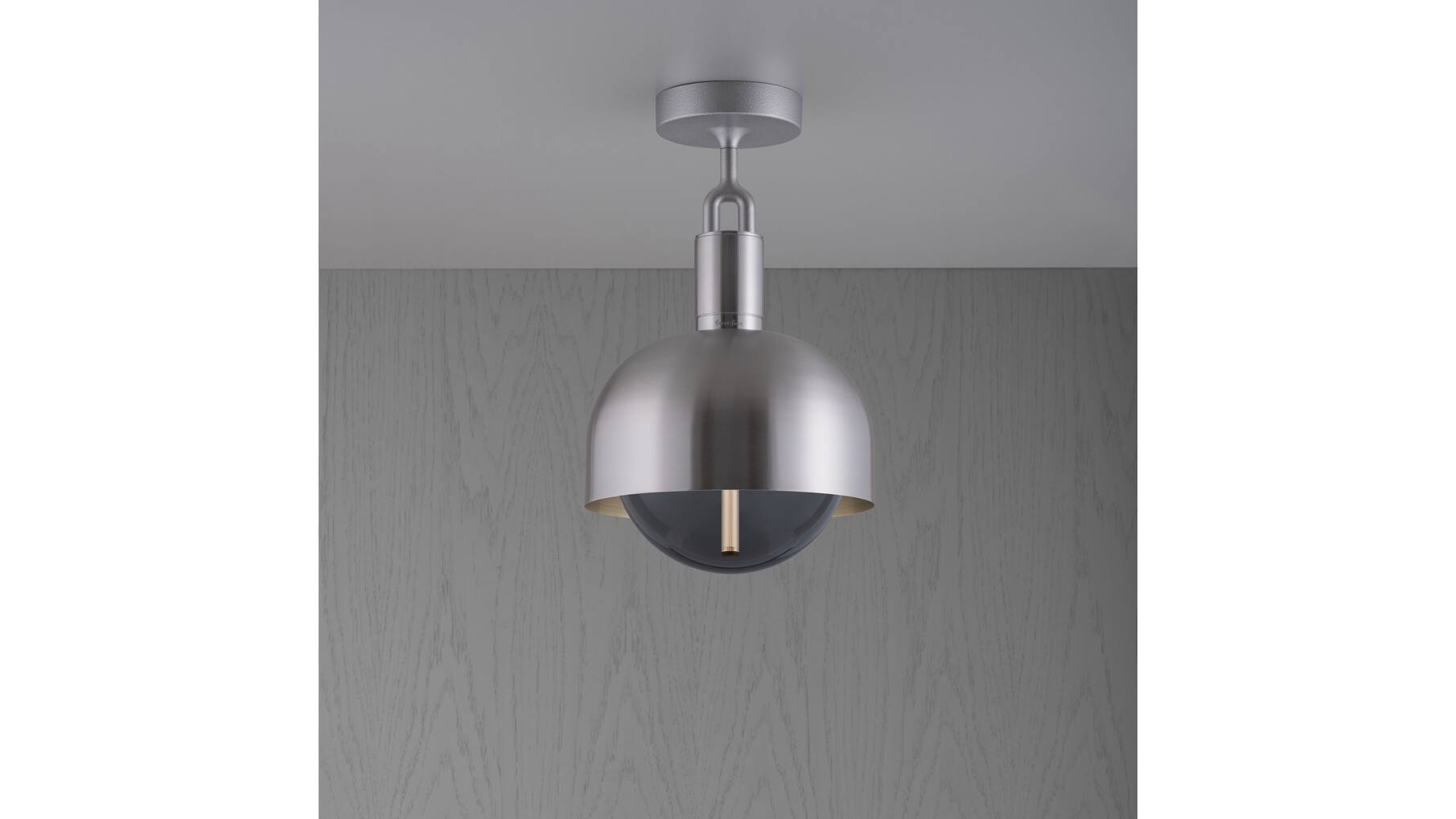 Forked Ceiling/Steel/Medium Steel Shade/Medium Smoked