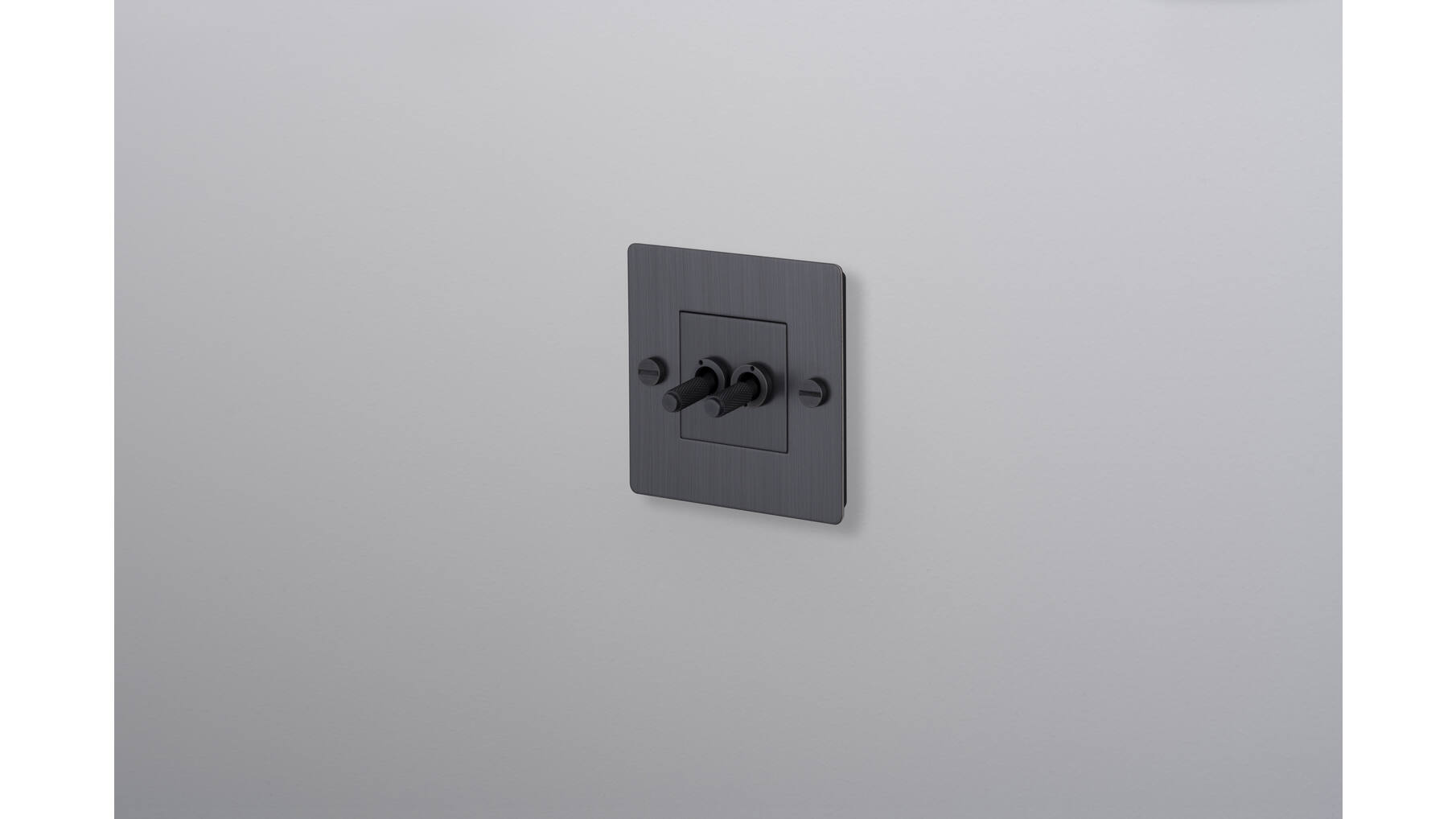 EU 1G Double Toggle Switch/w/out B+P Logo/Smoked Bronze