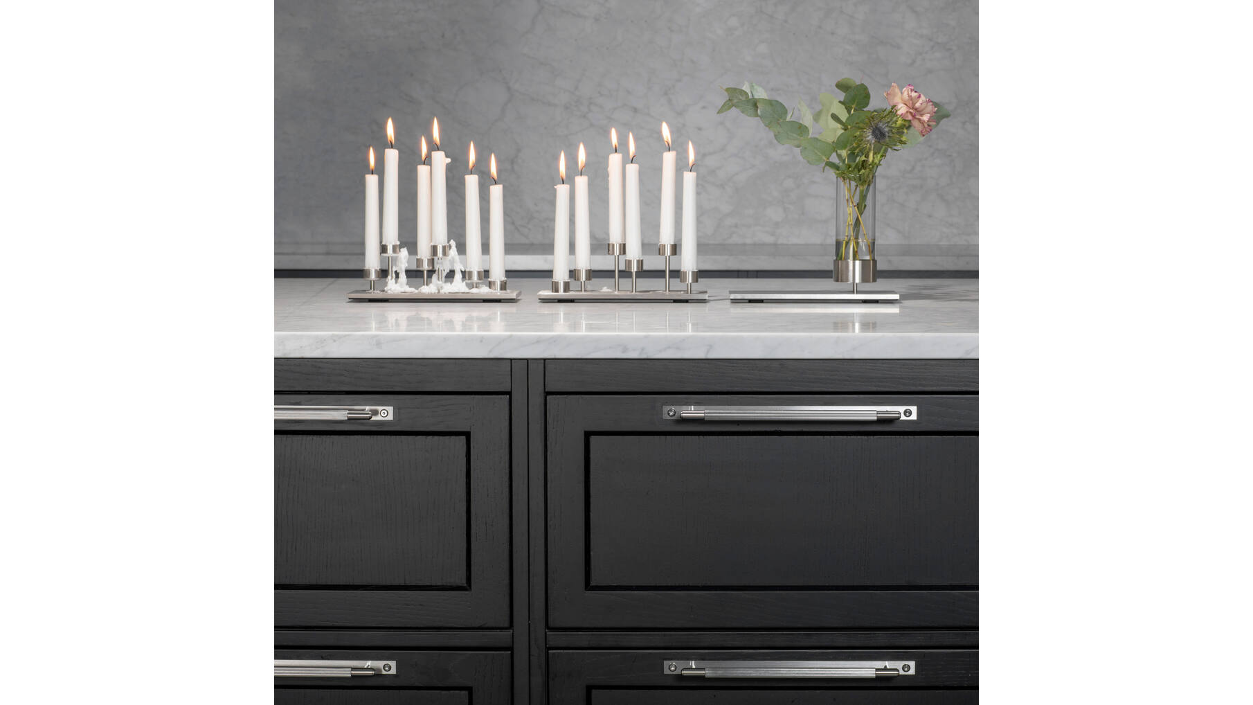 Pull Bar/Plate/Linear/Small 190Mm/Black (Non US)