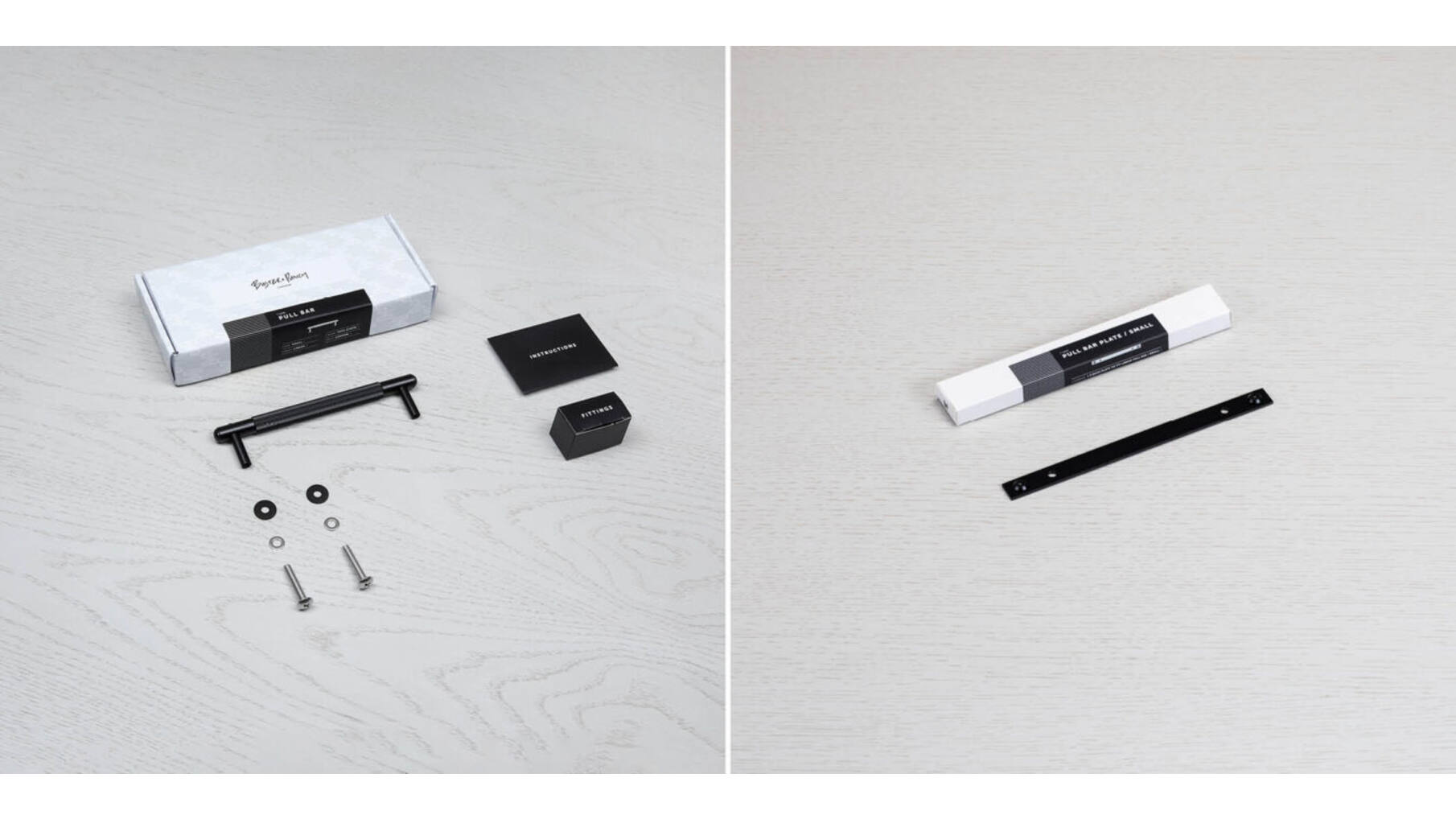Pull Bar/Plate/Linear/Small 190Mm/Black (Non US)