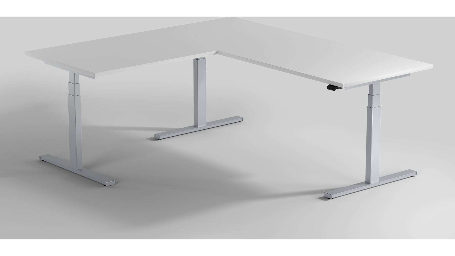 Milano voet 880 zilver, voor bladdiepte 900-1000mm